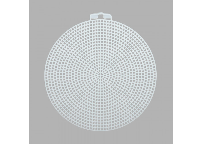 Канва для вышивания Однотонная Пластиковая 7ct Bestex d 15 см. "круг" большой Прозрачная 15см (по 1 шт)