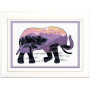 Набор для вышивания Крестиком Овен 1049 "В мире животных. Слон" 25х17 см.