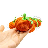 Вязаная игольница Ручная работа Тыква 7*8см