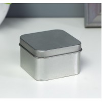 Шкатулка Металлическая Квадрат Китай 1517949 Квадрат серебряный , 6*6*4 см. (по 1 шт)