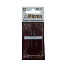 Иглы для Вышивки Ручные MICRON №28 KSM-511, Ушко Маленькое, 5 шт., 3,2 см.