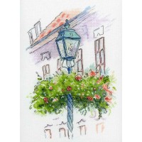 Набор для вышивания Крестиком Aquarelle (Акварель) А-002 "На бульваре" 27х20 см.