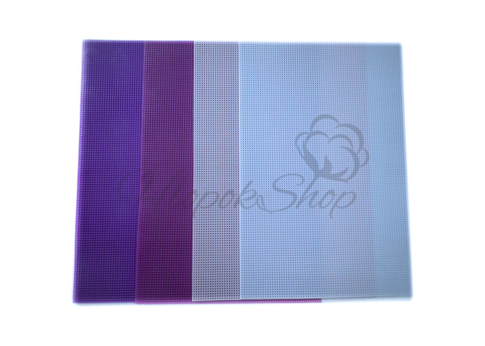 Канва для вышивания Однотонная Пластиковая 14ct Китай Набор "Виолет" 13*10,5см (по 1 набору)