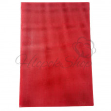 Канва для вышивания Однотонная Пластиковая 14ct Китай Рождественский красный 13*10,5см (по 1 шт)