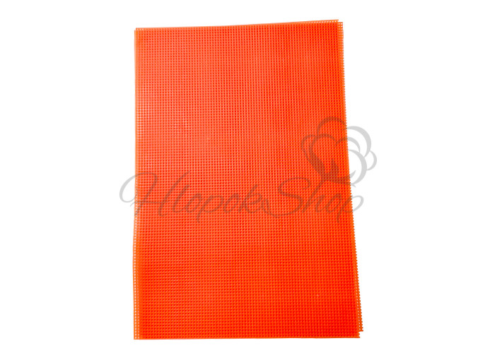 Канва для вышивания Однотонная Пластиковая 14ct Китай Оранжевый осенний 13*10,5см (по 1 шт)