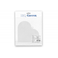 Канва для вышивания Однотонная Пластиковая 7ct Гамма (Gamma) KPL-04 "сердце" большое Прозрачная 17*15см (по 1 шт)