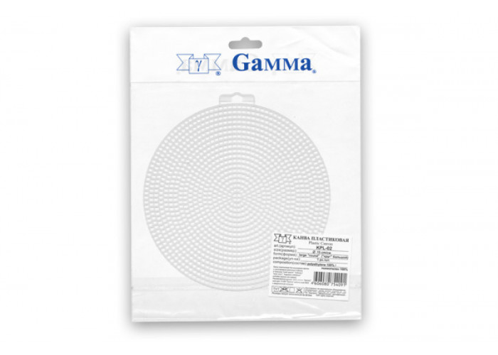 Канва для вышивания Однотонная Пластиковая 7ct Гамма (Gamma) KPL-02 d 15 см. "круг" большой Прозрачная 15см (по 1 шт)