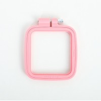 Пяльцы Рамка с Винтом Китай №А, Розовый, 7*7,5 см., Металл, Пластик