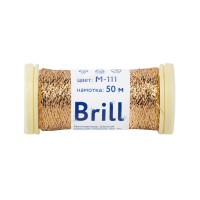 Нитки для вышивания Гамма (Gamma) Brill, М-111, под т.золото, 50 м. (по 1 шт)