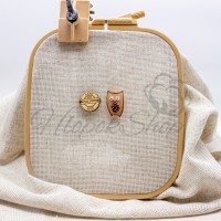 Магнитный держатель для игл Смола Двухсторонний ХлопокШоп "Сова под глину", 1,9*2,9 см.