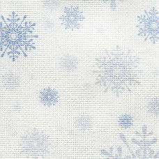 Канва для вышивания С рисунком Дизайнерская Аида 14ct Bestex Синии снежинки 30*30см (по 1 шт)