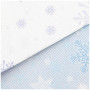 Канва для вышивания С рисунком Дизайнерская Аида 14ct Bestex Синии снежинки 30*30см (по 1 шт)