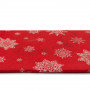 Канва для вышивания С рисунком Равномерка 30ct Беларусь 937(802)/462001 Снежинки на красном 50*70см (Метражом)