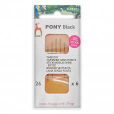 Иглы для Вышивки Ручные Pony №26 05892 BLACK Tapestry, 6 шт.