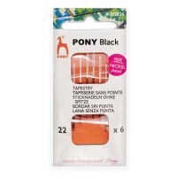 Иглы для Вышивки Ручные Pony №22 05836 BLACK Tapestrys, Ушко Белое ушко, 6 шт.