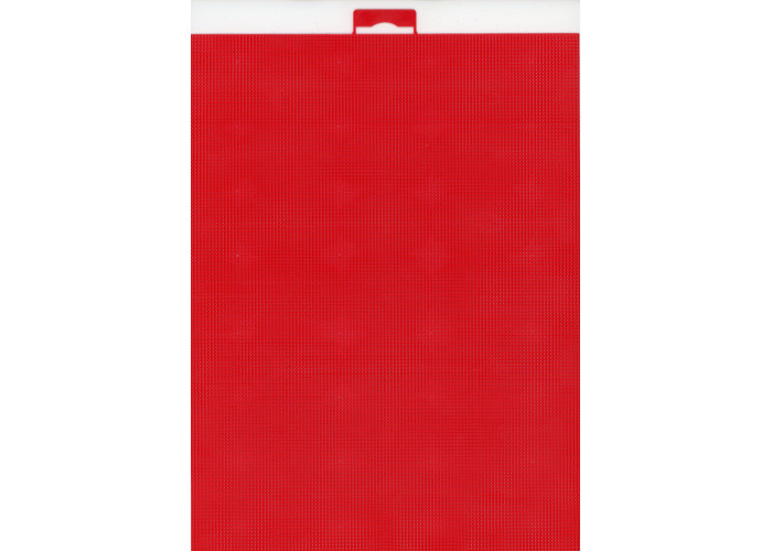 Канва для вышивания Однотонная Пластиковая 14ct М.П. Студия К-051 Красная 28*21см (по 1 шт)