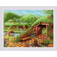 Набор для вышивания Крестиком РИОЛИС 1904 "Зеленые холмы" 40х30 см.