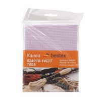 Канва для вышивания Однотонная Аида 14ct Bestex 624010-14C/T/1095 Розовая 50*50см (по 1 шт)