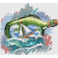 Набор для вышивания Крестиком Жар-Птица В-684 "Морское послание" 18х19 см.