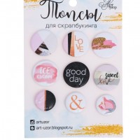 Топсы для Скрапбукинга Арт Узор 2711825 "That is a good day!", d=25 мм., 14*10, Круглая