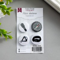 Топсы для Скрапбукинга Fabrika Decoru 6767285 "Military style 454", d=25 мм., Круглая