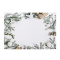 Фотофон Бумажный Арт Узор "Еловые веточки" 5297910, Новый год / Рождество, 70*100 см., 130 г/м