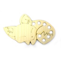 Органайзер для рукоделия Для ниток мулине Astra&Craft L-580 "Лисичка", ячеек 8, Дерево, 16*10 см.