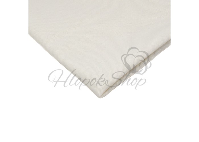 Канва для вышивания Однотонная Равномерка Lugana  25ct Zweigart 3835/101 Молочный 49*34см (Метражом)