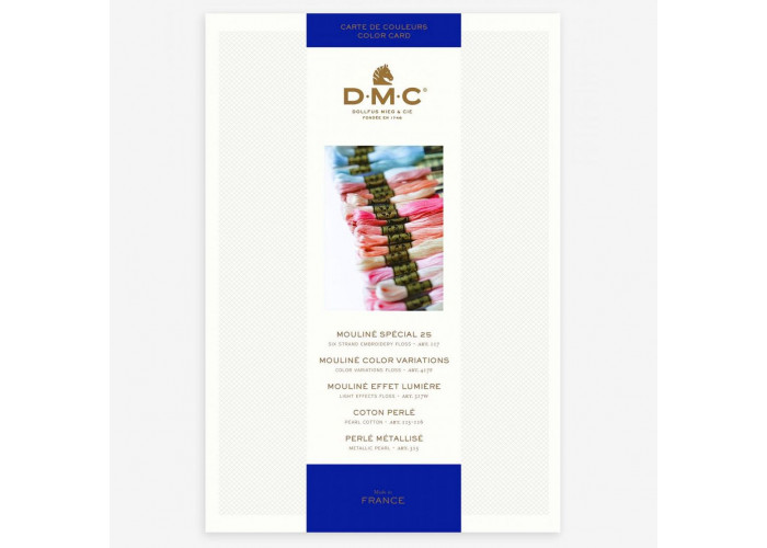 Карта цветов DMC Мулине (500 цветов) W100B